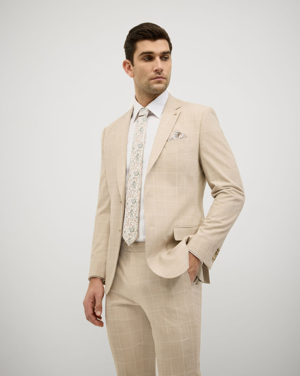 Windowpane Check Tailored Jacket, Natural Windowpane, hi-res